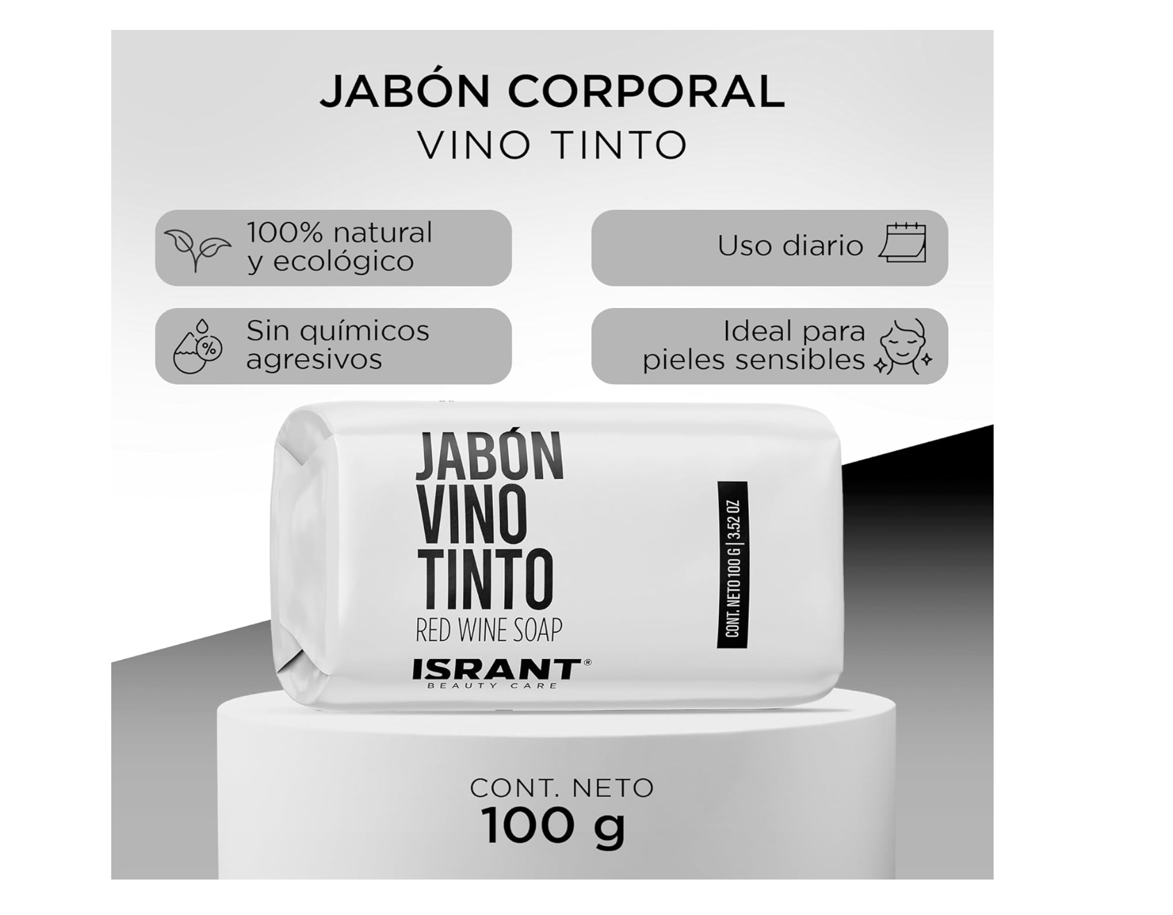 Jabón Vino Tinto (Red Wine Soap) Reafirmante 100g